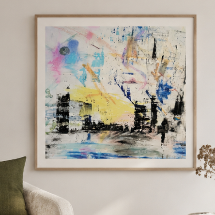 Leeds After the Rain | Abstract Leeds Skyline Print | Contemporary Yorkshire Wall Art