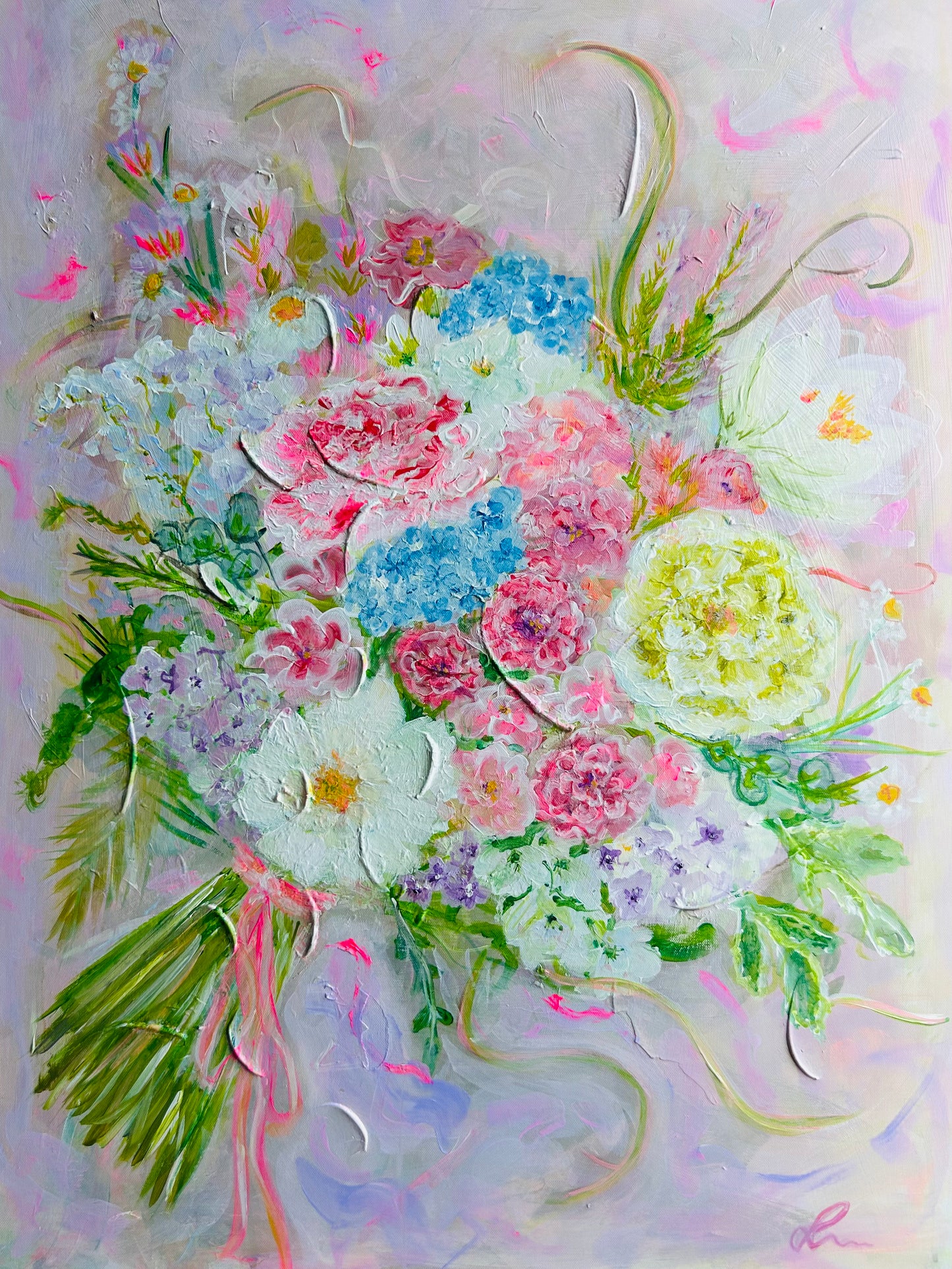 Keepsake wedding bouquet painting