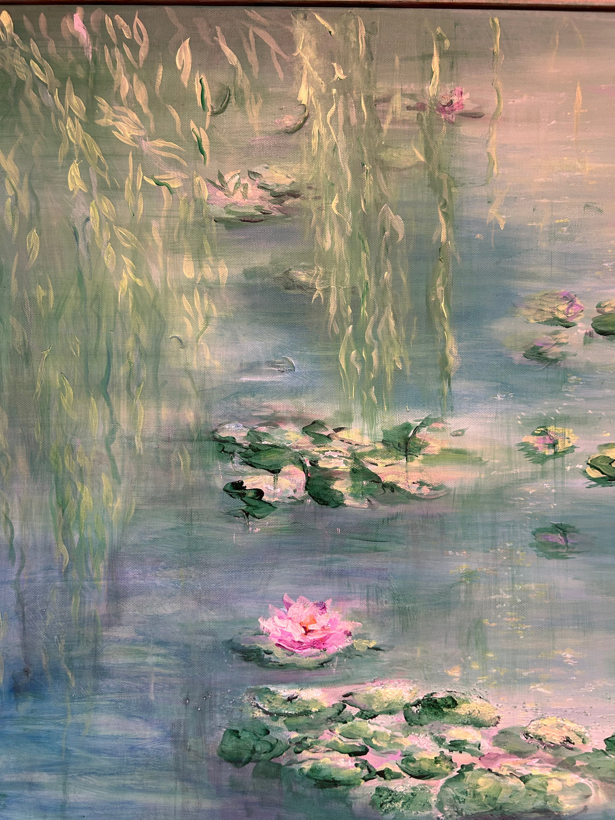 Avril 14th altdelay - Original Water Lily Pond Painting