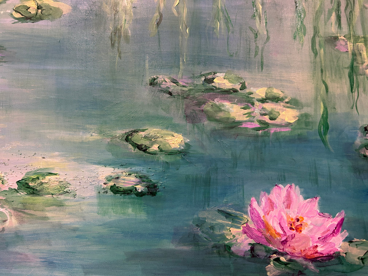 Avril 14th altdelay - Original Water Lily Pond Painting
