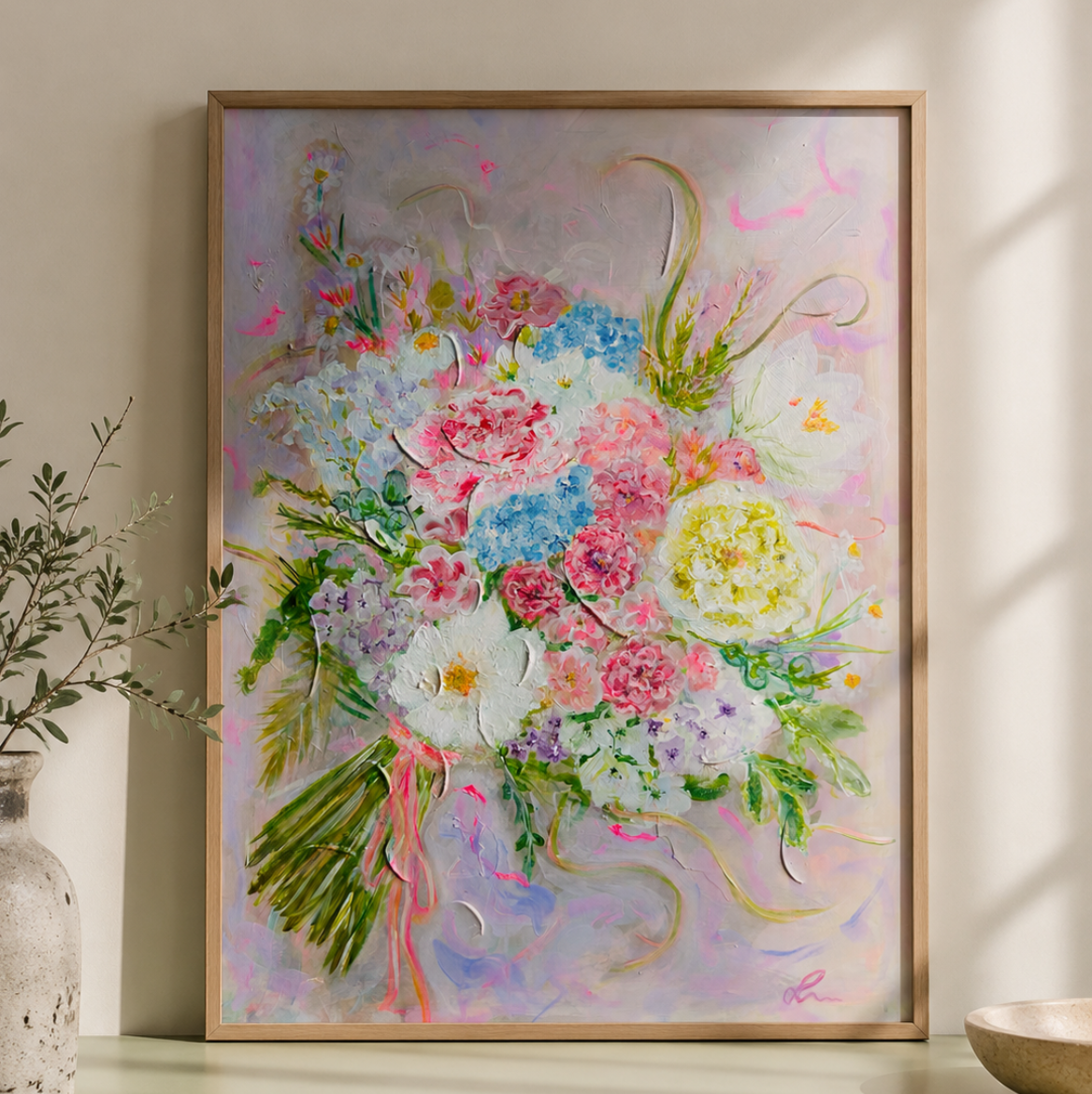 Keepsake wedding bouquet painting