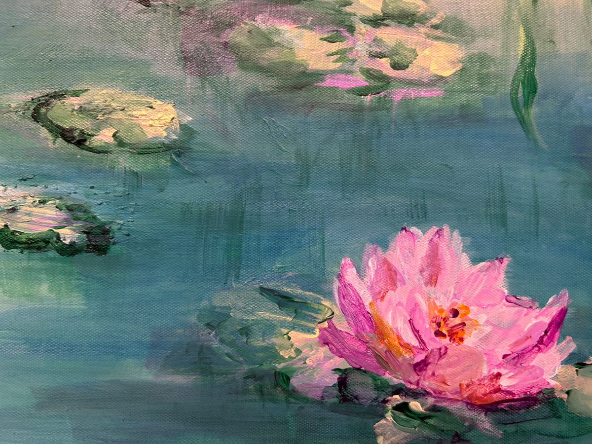 Avril 14th altdelay - Original Water Lily Pond Painting