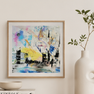 Leeds After the Rain | Abstract Leeds Skyline Print | Contemporary Yorkshire Wall Art