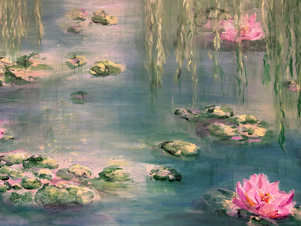 Avril 14th altdelay - Original Water Lily Pond Painting