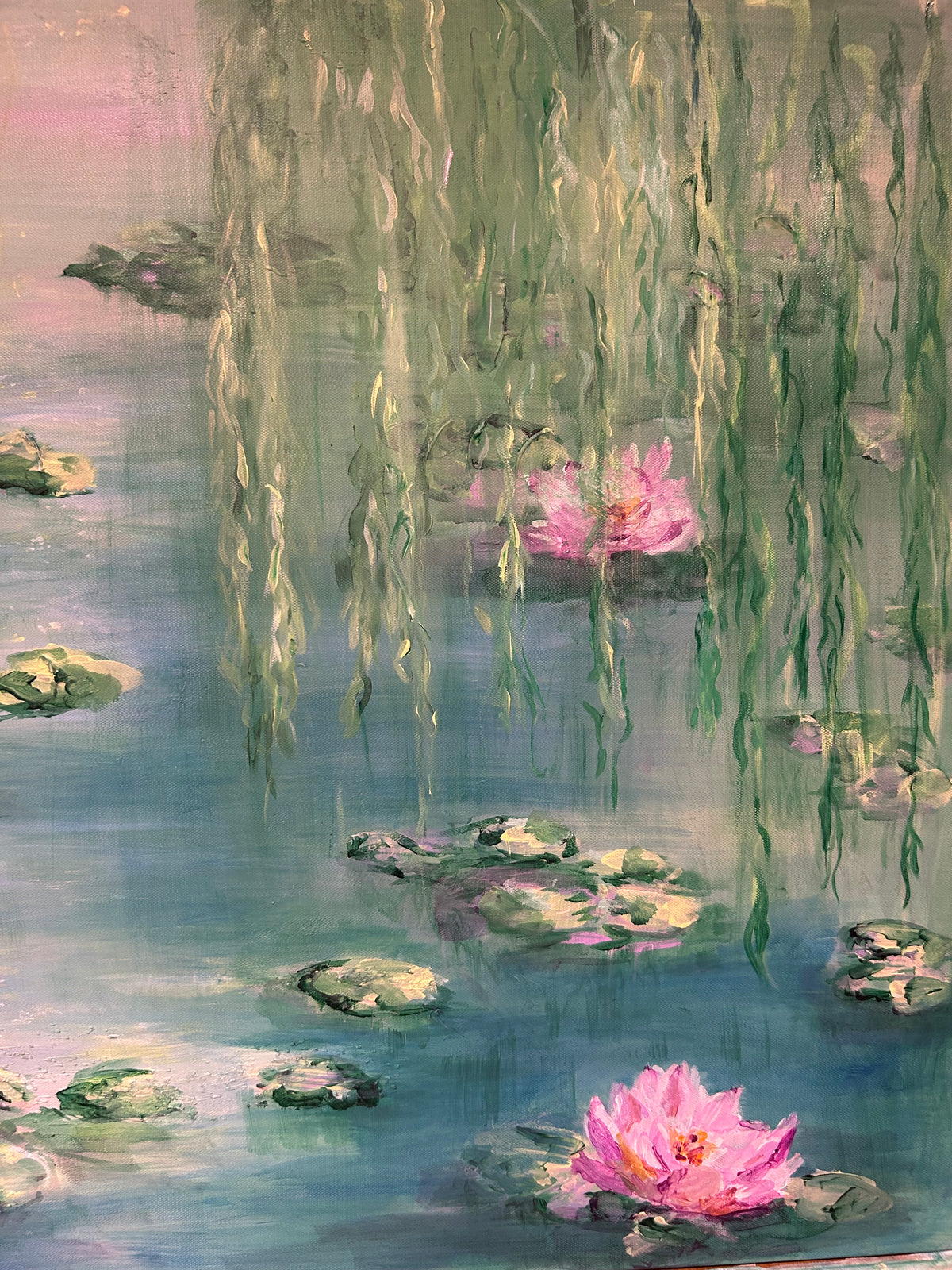 Avril 14th altdelay - Original Water Lily Pond Painting