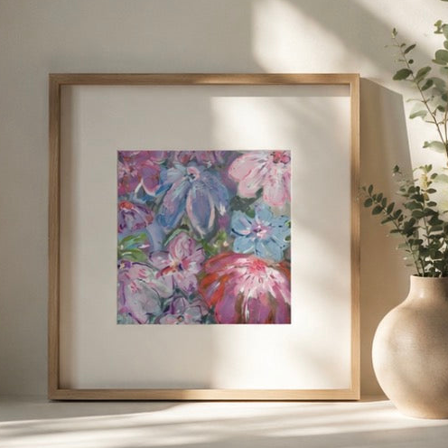 Blush and Bloom large square print