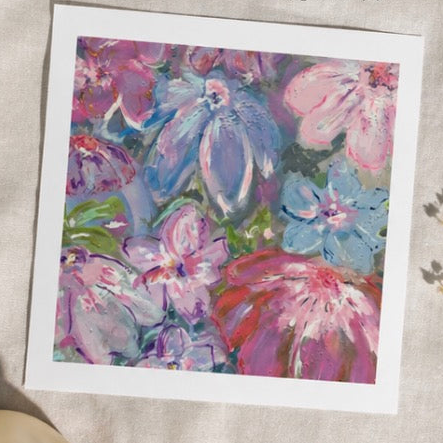 Blush and Bloom large square print