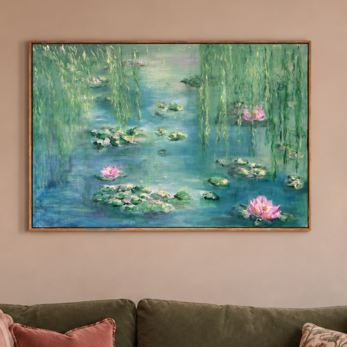 Avril 14th altdelay - Original Water Lily Pond Painting