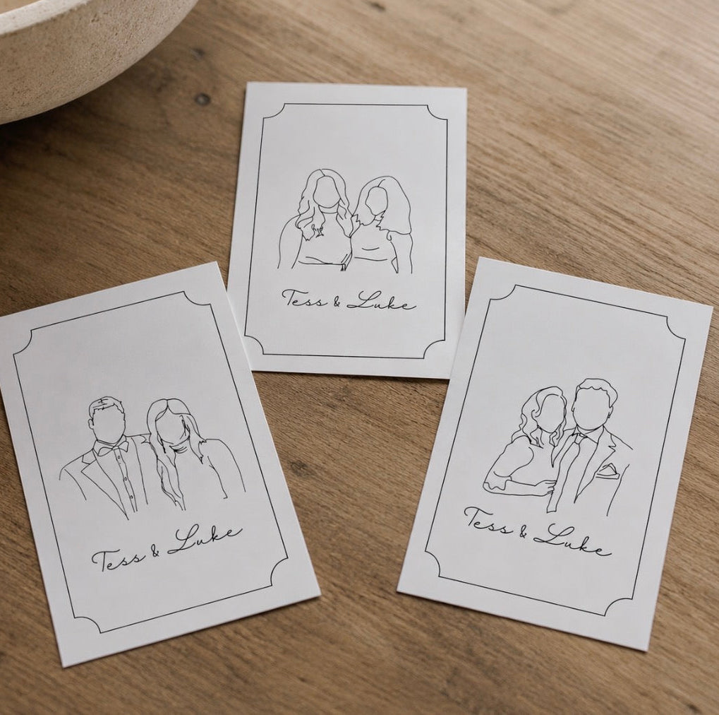 Live wedding guest illustrations