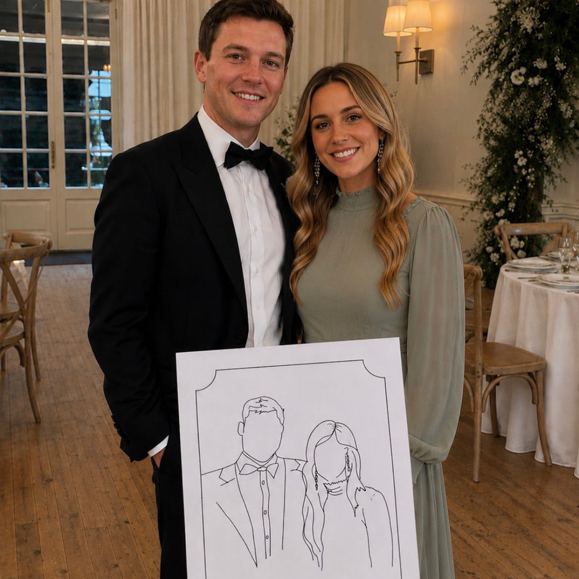 Live wedding guest illustrations