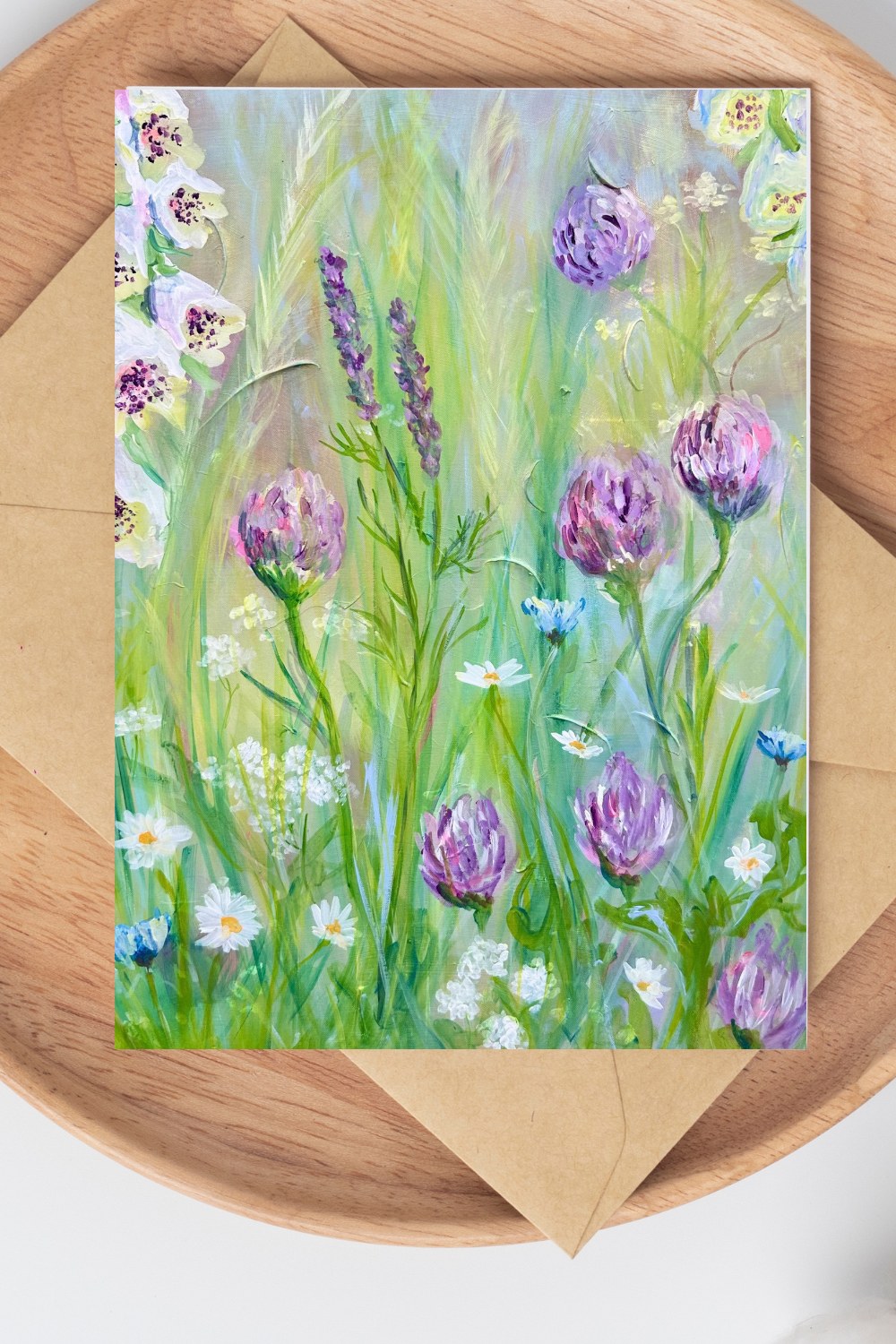 Wildflower Meadow A5 greetings card by Ella Cairns