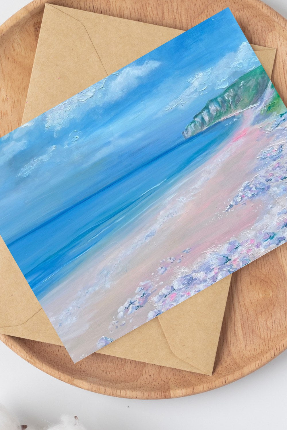Coastal Shore A5 greetings card by Ella Cairns